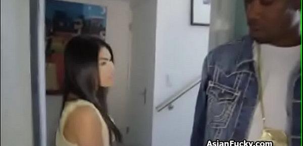  Some asian bitch gets fucked by a bbc